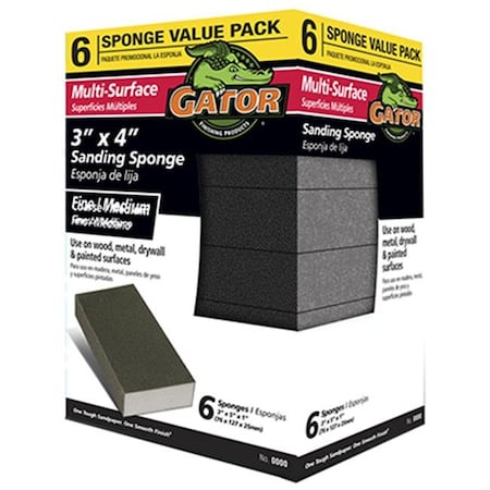 Gator Finishing Ali Industries 4204 Extra Fine & Fine Sanding Sponge; 6 Pack 187563